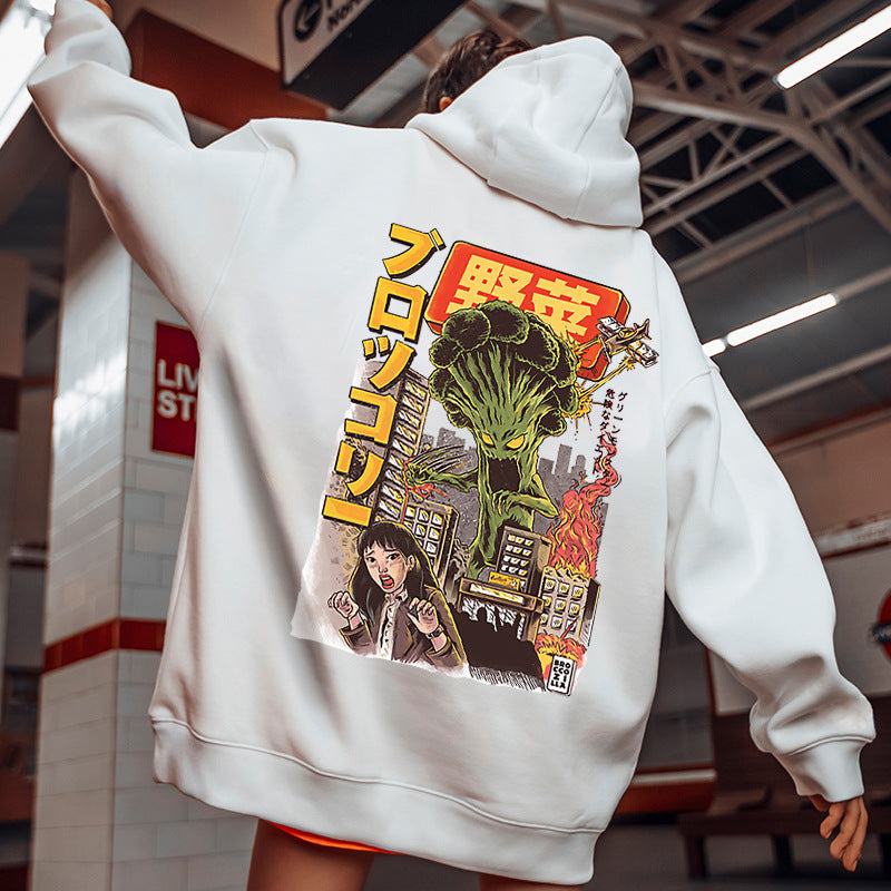 Zylofashon Men’s Printed Velvet Hoodie – Warm Winter Sport Sweatshirt