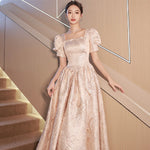 Zylofashon Women’s Champagne Evening Dress – Elegant Party Wear