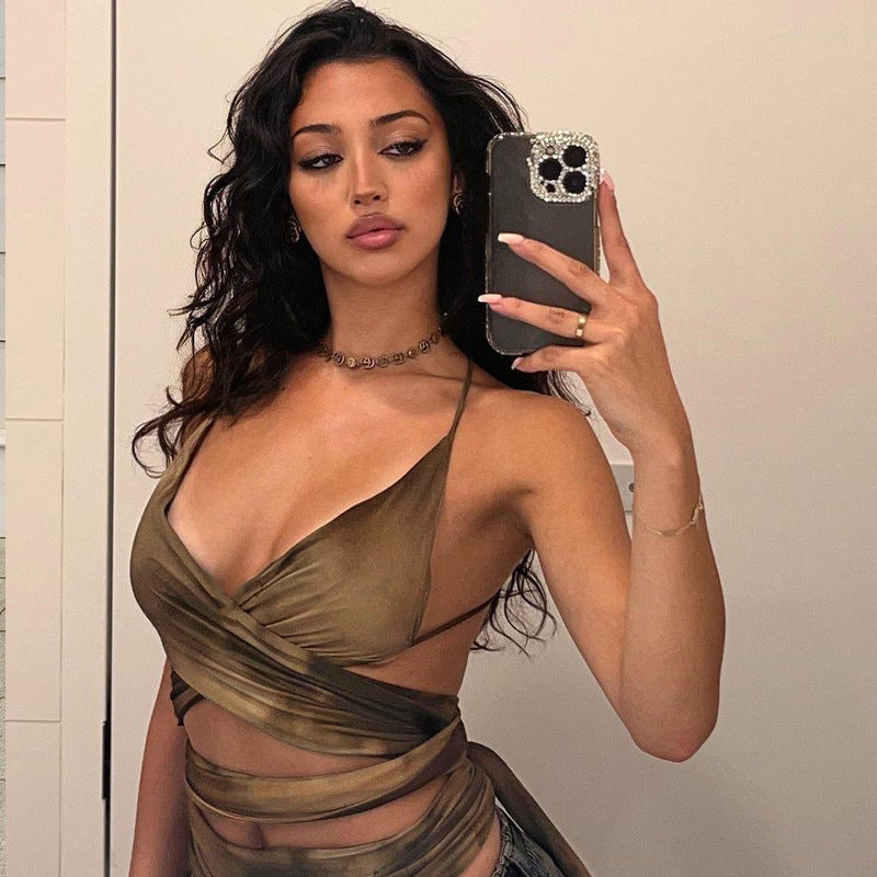 Zylofashon Women’s Lace-Up Backless Vest – Slim Fit Summer Top