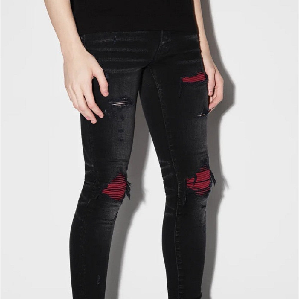 Zylofashon Men's Stretch Slim Black Jeans