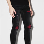 Zylofashon Men's Stretch Slim Black Jeans