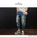Zylofashon  Men's Ripped Loose Fit Plus Size Skinny Jeans
