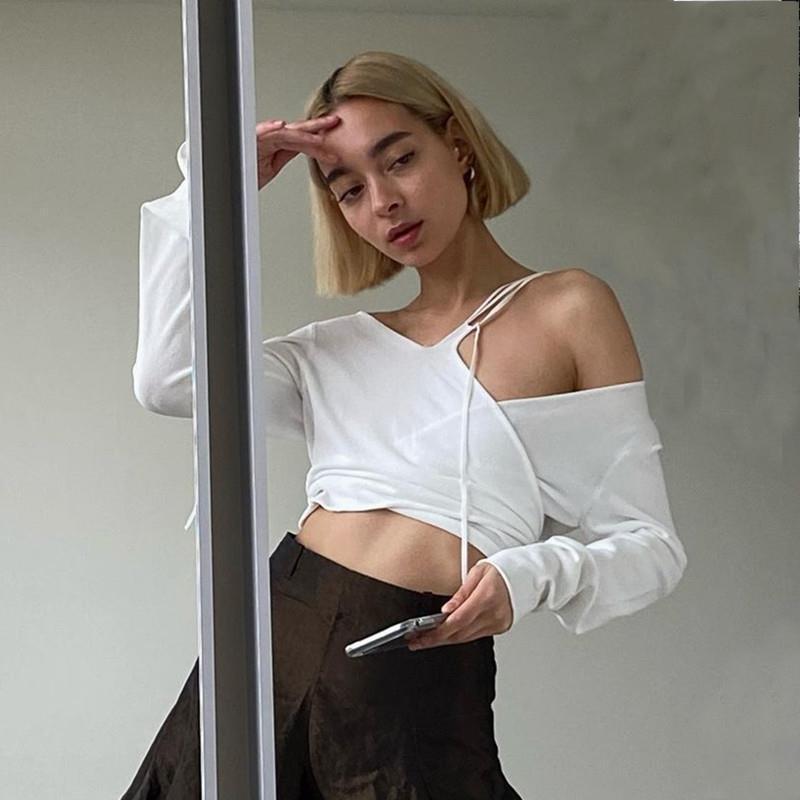 Zylofashon Two Fake Spliced Long Sleeve T-Shirt Casual Top USA