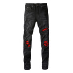 Zylofashon Men's Stretch Slim Black Jeans