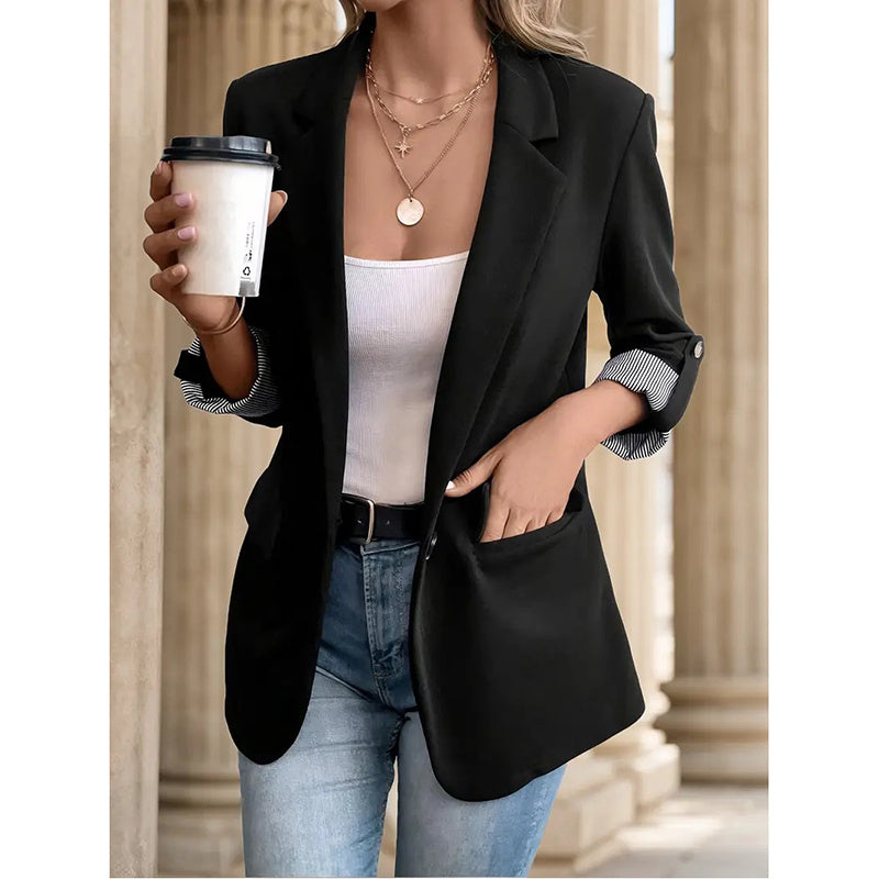 Zylofashon  Women’s Casual Blazer – Long Sleeve Work Jacket