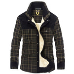 Zylofashon Men’s Thick Fleece Winter Jacket – Warm Cotton Plaid Coat