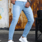 Zylofashon  Men’s Retro Washed Stretch Zipper Casual Slim Jeans