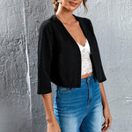 Zylofashon  Women’s Cropped Blazer – Lightweight Office Jacket