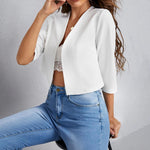 Zylofashon  Women’s Cropped Blazer – Lightweight Office Jacket