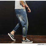 Zylofashon  Men's Ripped Loose Fit Plus Size Skinny Jeans